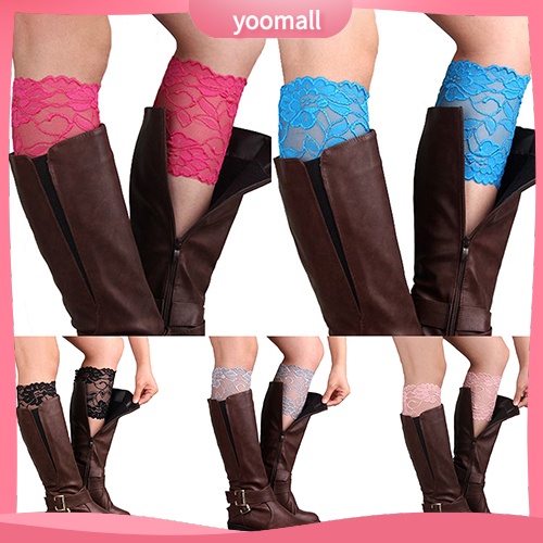 Vớ Giữ Ấm Chân Phối Ren Hoa Co Giãn Thời Trang Dành Cho Nữ