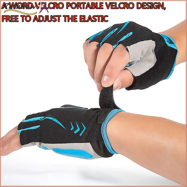 Găng Tay Thể Thao Nửa Ngón Chống Trượt Chống Mồ Hôi Thoáng Khí Dành Cho Nam Nữ