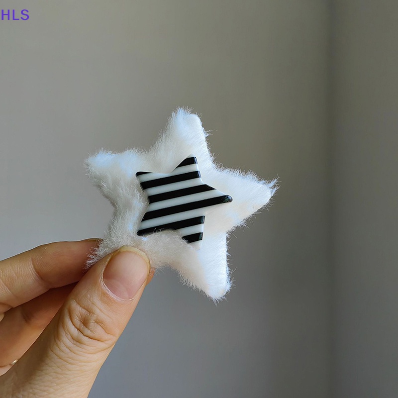 Kẹp Tóc Hình Ngôi Sao Năm Cánh Nhồi Bông Dễ Thương Thời Trang Mùa Đông Y2k