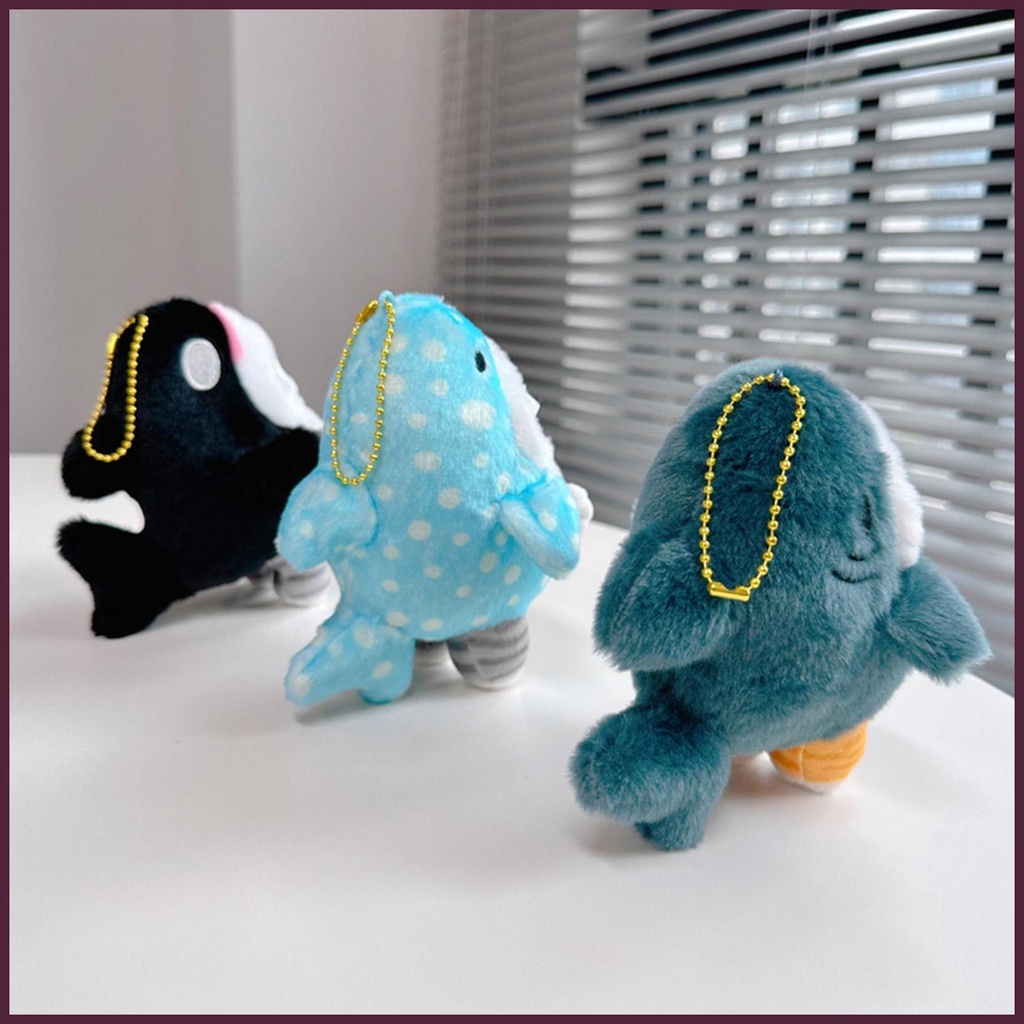 Móc Khóa Hình Cá Mập Nhồi Bông Hoạt Hình Dễ Thương