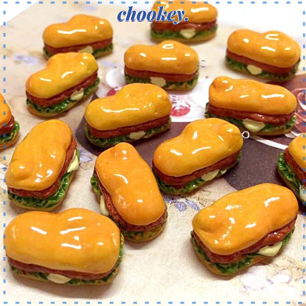 CHOOKEY Set 20 Mô Hình Bánh Hamburger Mini Bằng Nhựa Resin Trang Trí Cho Nhà Búp Bê