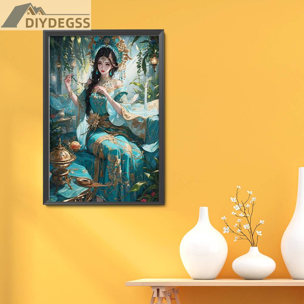 Toàn Bộ Bộ Tranh Thêu Chữ Thập 11CT Bằng cotton Thân Thiện Với Môi Trường Hình Cô Gái