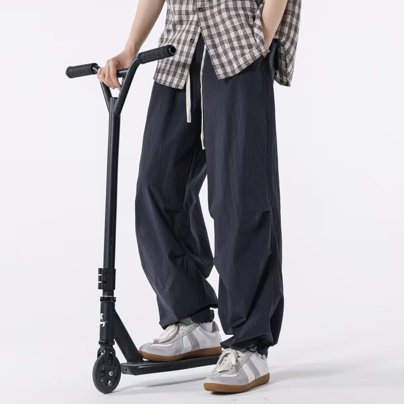 Quần Dù Chống Nắng Dáng Suông Rộng Mau Khô Phong Cách Đường Phố Đường Phố Mùa Hè Cho Nam