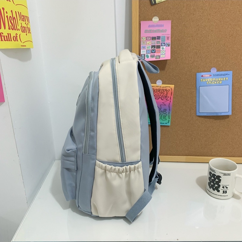 Ba Lô Học Sinh Phong Cách Hàn Quốc Mới 2023 Balo Màu Xanh Dương Cấp  Sách Nữ Cấp 2