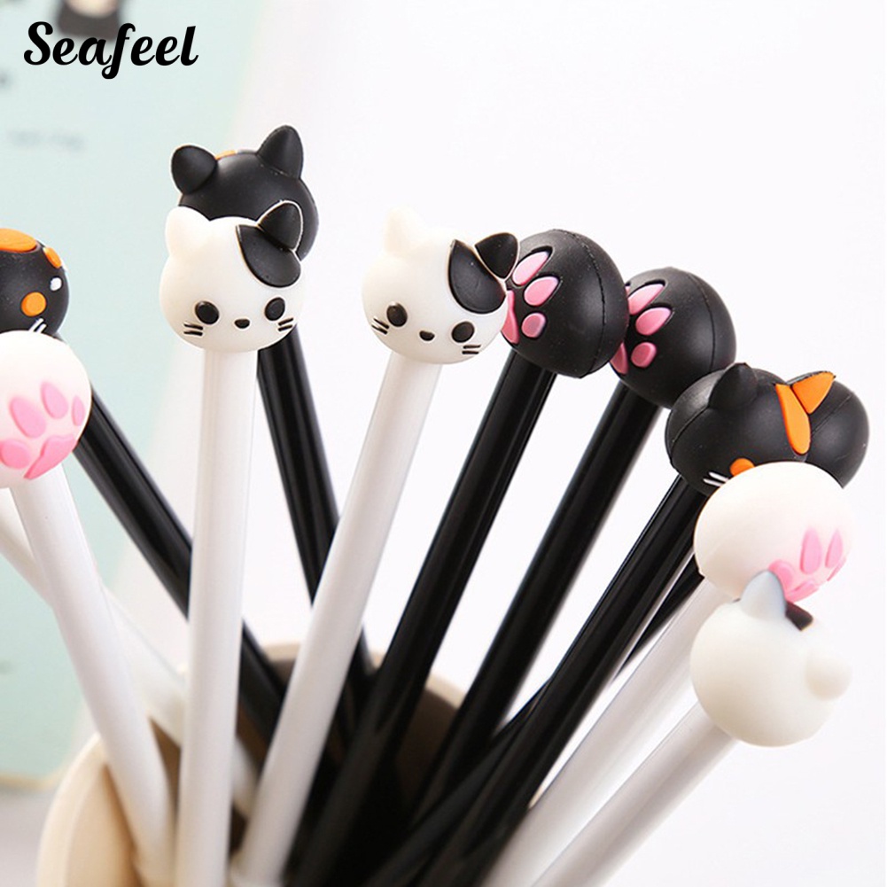 Bộ 2 Bút Mực Gel Hình Dấu Chân Mèo Dễ Thương