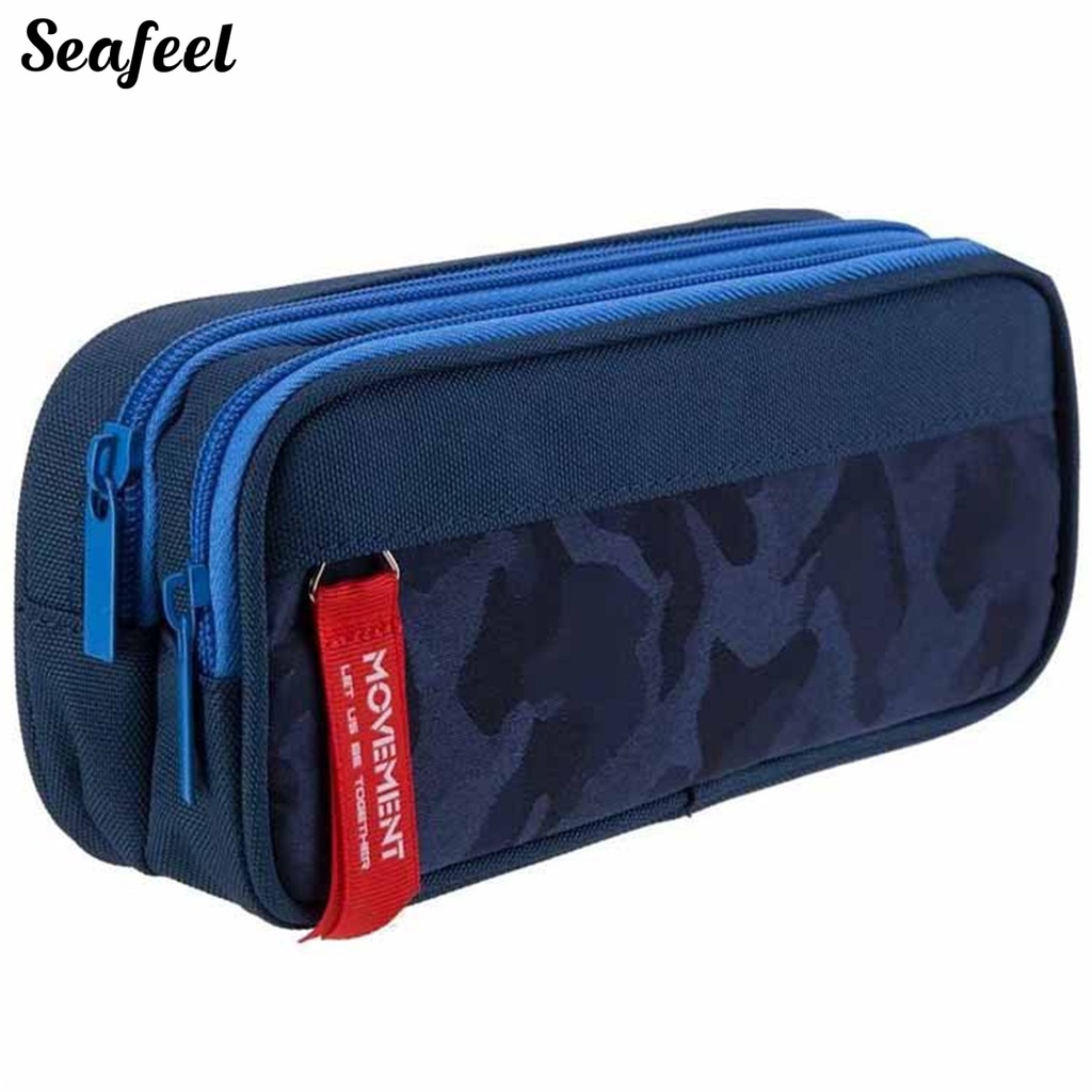 Túi Đựng Bút Nhiều Ngăn Cỡ Lớn Có Khóa Kéo Tiện Lợi Dành Cho Học Sinh