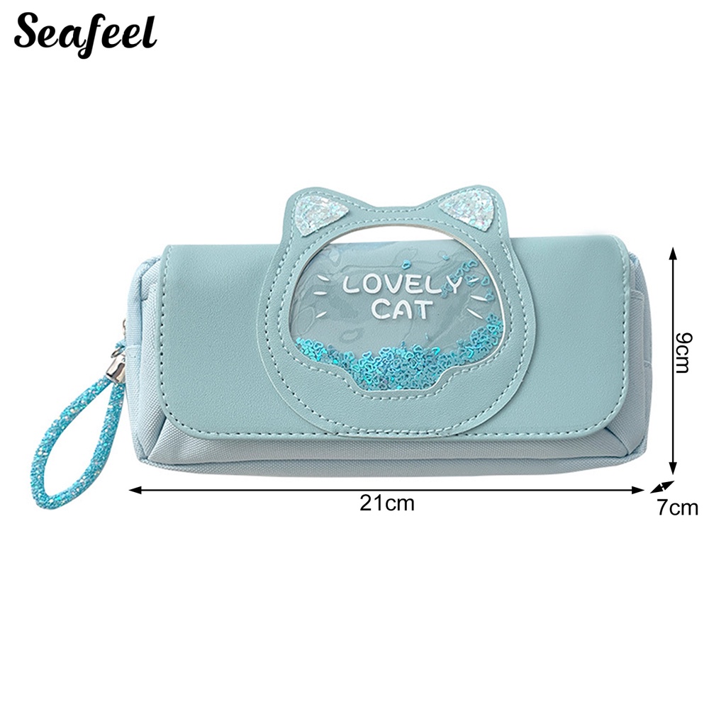 Túi Đựng Bút Bằng Vải Canvas Họa Tiết Hoạt Hình Đáng Yêu Đa Năng