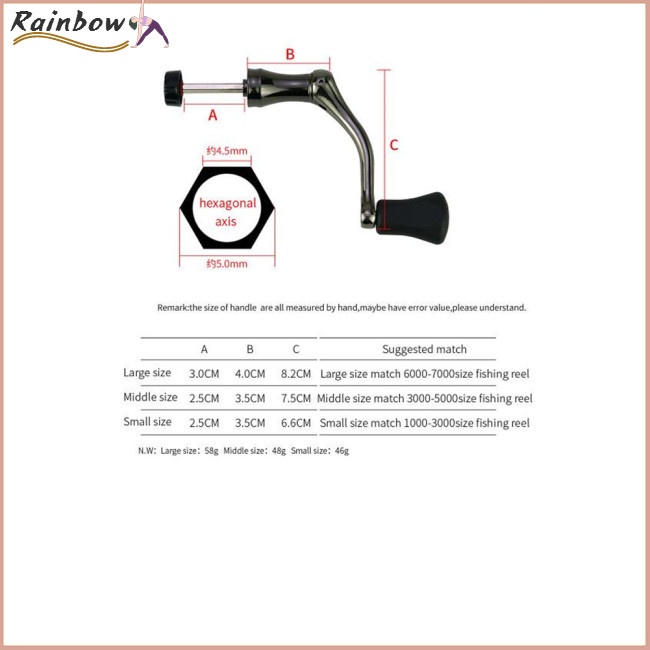 Tay Quay Máy Câu Cá Thay Thế Bằng Kim Loại Chất Lượng Cao
