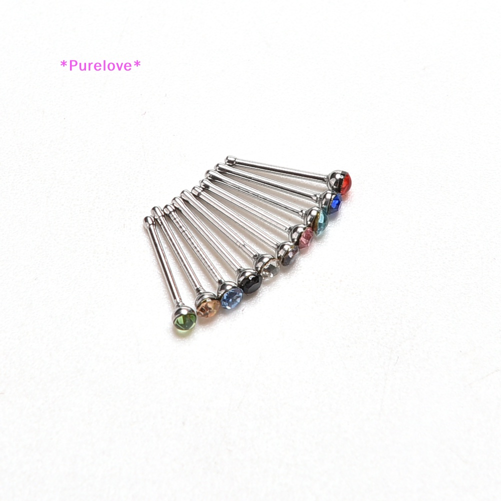 Khuyên Mũi Bằng Thép Đính Đá Pha Lê Cá Tính Thời Trang Mới