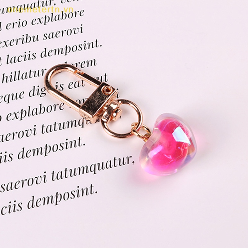 Móc Khóa Hình Trái Tim Lấp Lánh Phong Cách Hàn Quốc Dành Cho Nữ