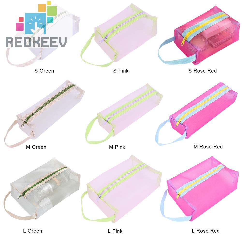 Ví Đựng Tiền Xu Bằng Nilon Phối Lưới Thoáng Khí Sức Chứa Lớn Đa Năng Tiện