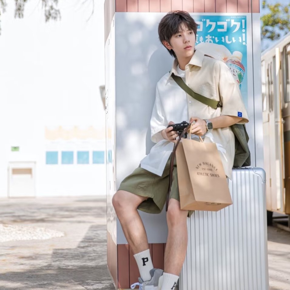 Áo Sơ Mi Nam Cổ Bẻ Phong Cách Hàn Quốc, Thiết Kế Màu Sắc Phong Cách Cổ Điển, Rộng Rãi, Chất Lượng Cao, Áo Sơ Mi Mới Cho Mùa Hè