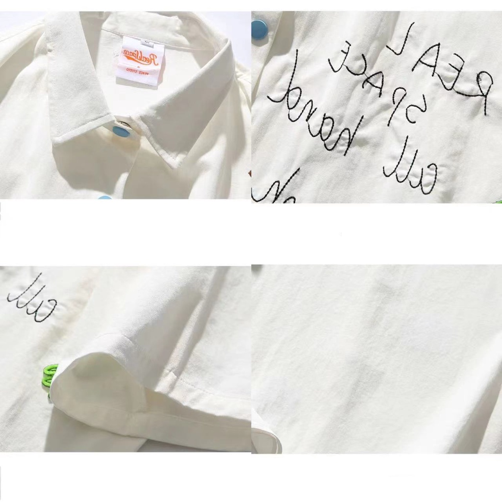 Áo Sơ Mi Ngắn Tay Dáng Rộng Thời Trang Mùa Hè Hàn Quốc Dành Cho Nam