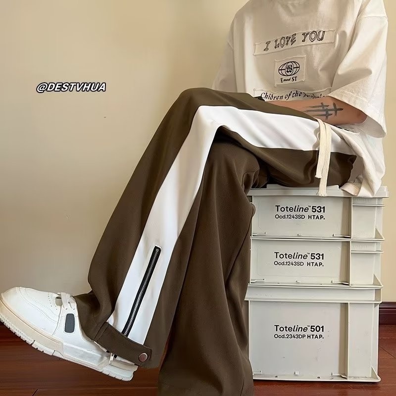 Quần Dài Ống Rộng Cao Cấp Thời Trang Đường Phố Mùa Xuân Thu Cho Nam