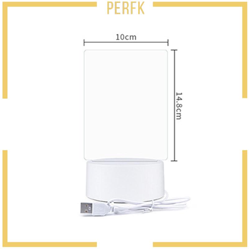 Bảng Viết Có Đèn LED Và Giá Đỡ Ghi Chú Bằng Acrylic Trong Suốt Tiện Dụng Cho Trường Học / Quán Bar