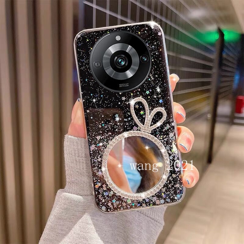 Ốp Điện Thoại Mềm Có Gương Trang Điểm Hình Vương Miện Cho Realme11 Pro Realme 11 Pro + Plus 5G 2023 Realme 11 Pro 5G