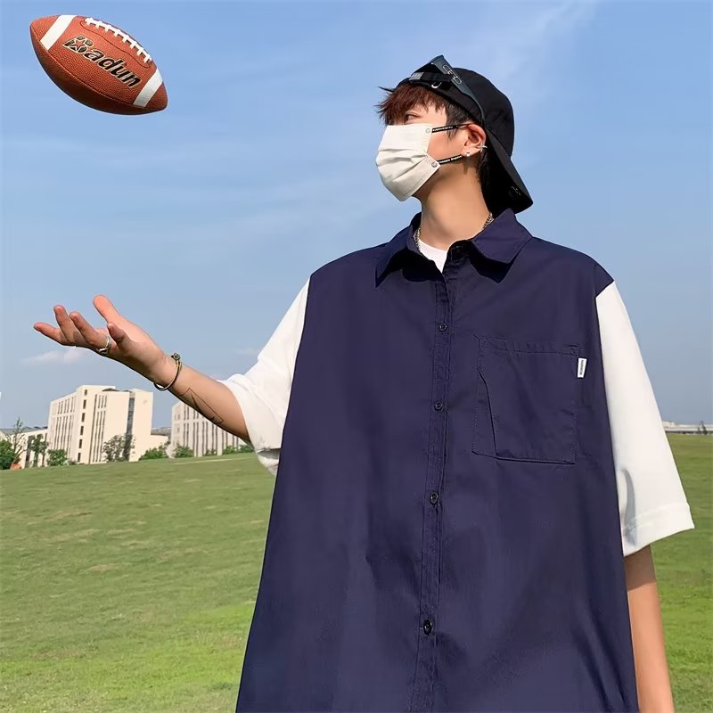 Áo Ba Lỗ Giả Hai Lớp In Chữ You First Love Laowang Waffle Phong Cách Nhật Bản Trẻ Trung Dành Cho Nam