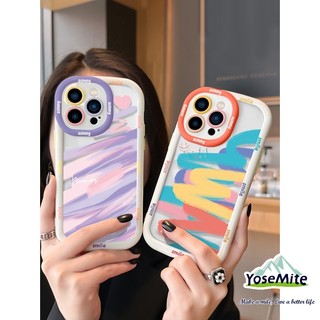 Ốp Điện Thoại TPU Mềm Trong Suốt Vẽ Màu Nước Cho iPhone 14 XR 13 11 12 Pro Max 8 7 6 6S Plus X Xs Max Se 2020 13 12 11