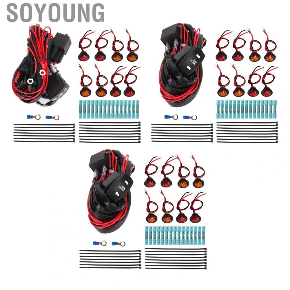 Soyoung UTV Turn Signal Rocker Switch  Aging Flasher Relay Harness for Golf Cart