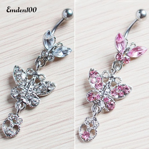 Khuyên RốN HìNh BướM ĐíNh Đá ThờI Trang