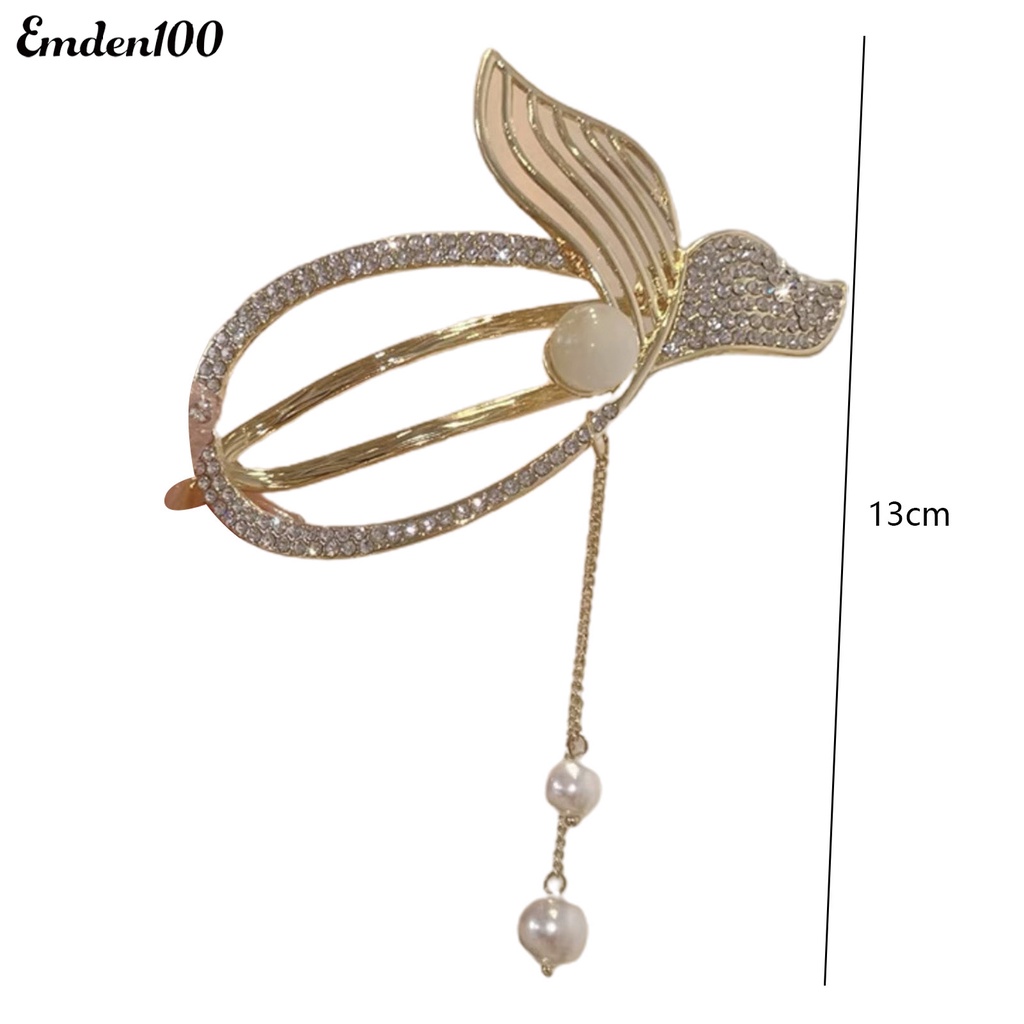 Kẹp Tóc Hình Đuôi Cá Đính Ngọc Trai Giả Thời Trang
