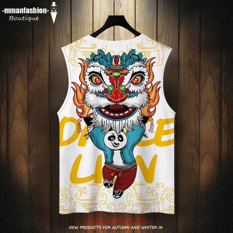 Áo Thun Nam Không Tay In Chữ Xingshi Phong Cách Trung Quốc