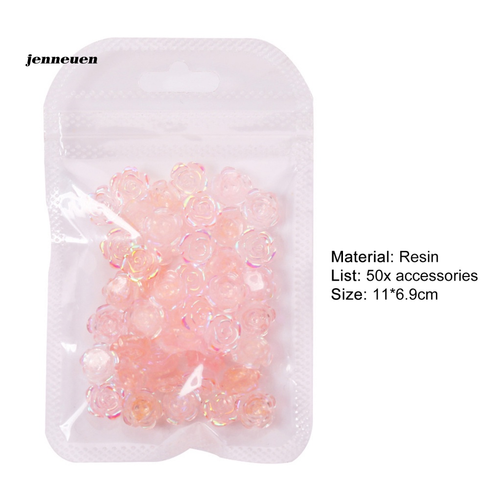 1 Túi Phụ Kiện Trang Trí Móng Tay 3D Hình Hoa Hồng Nhiều Màu Sắc Charms