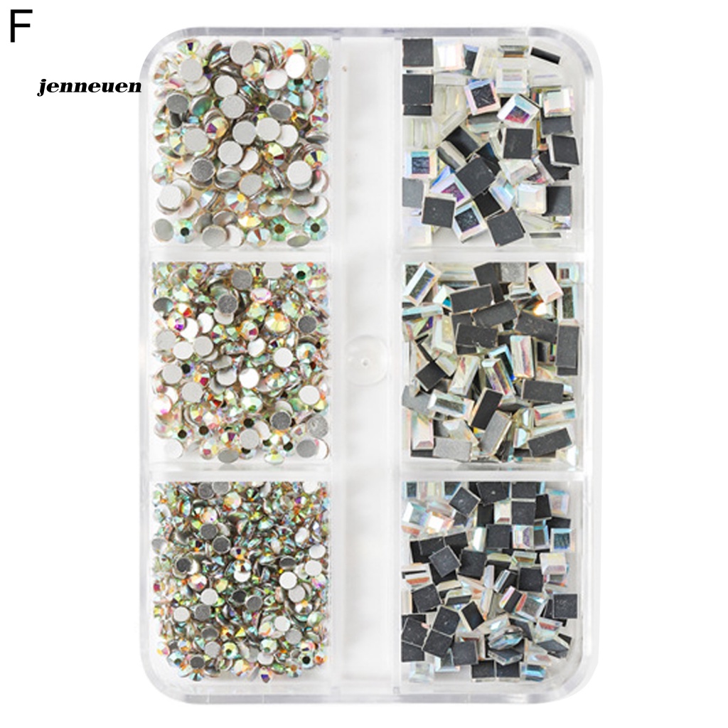 1 Hộp Hạt Pha Lê Nhiều Màu Trang Trí Móng Tay