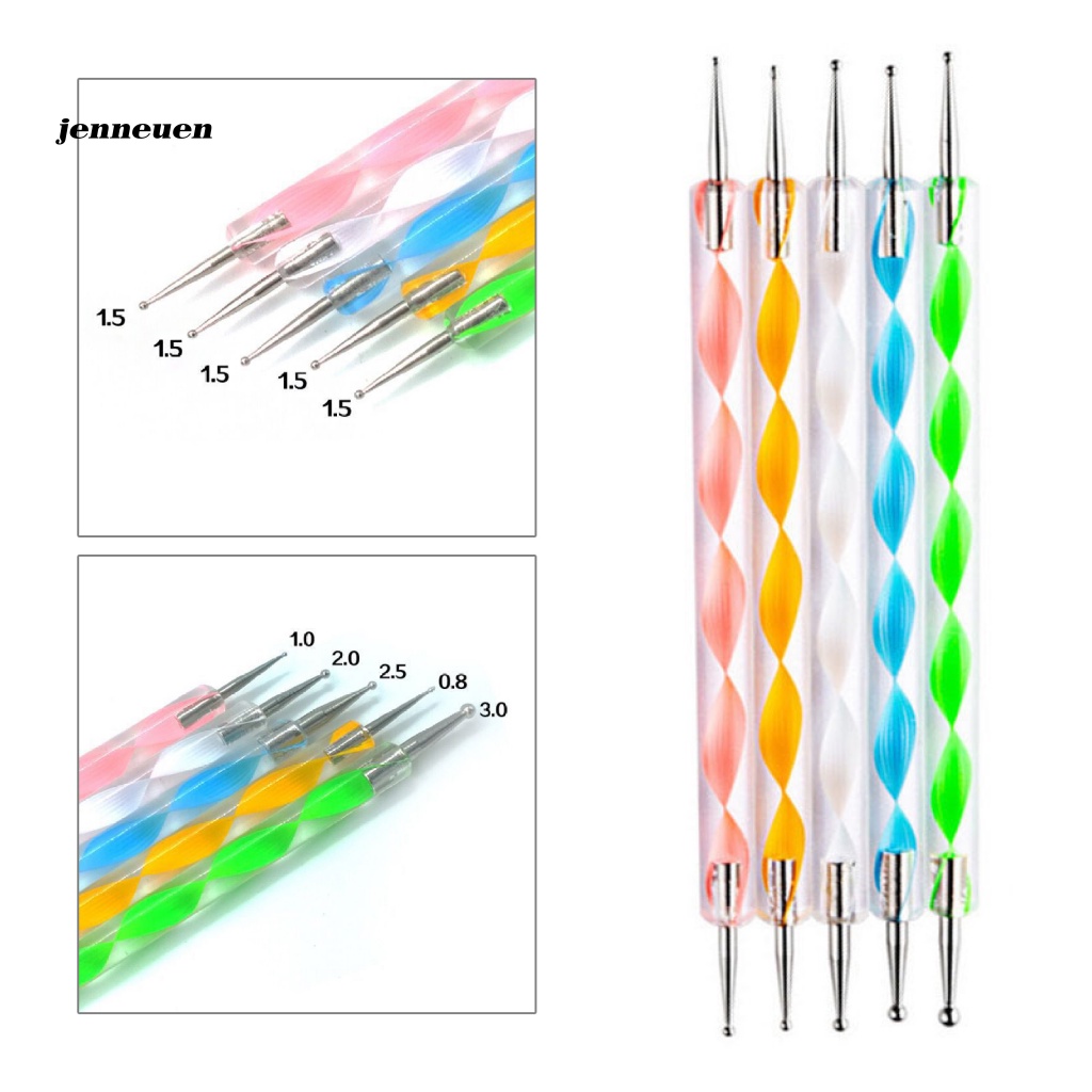 Set 5 Bút Vẽ Trang Trí Móng Nghệ Thuật Hai Đầu Tiện Dụng