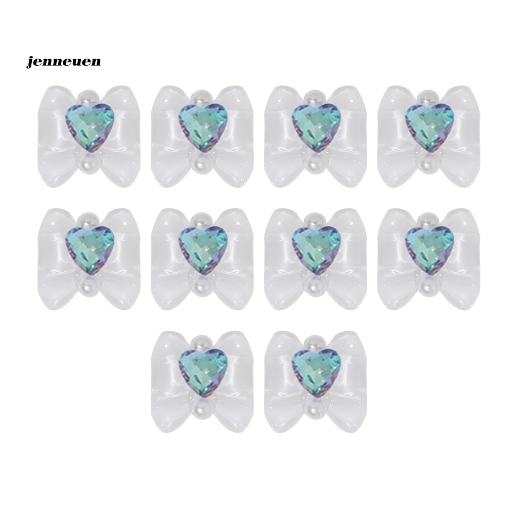 Set 10 Phụ Kiện Trang Trí Móng Tay 3D Lấp Lánh Sang Trọng Chống Rơi