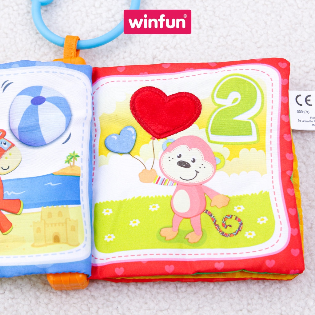 Sách vải treo động vật hoang dã Winfun cho bé, gặm nướu đồ chơi trẻ em phát triển trí tuệ