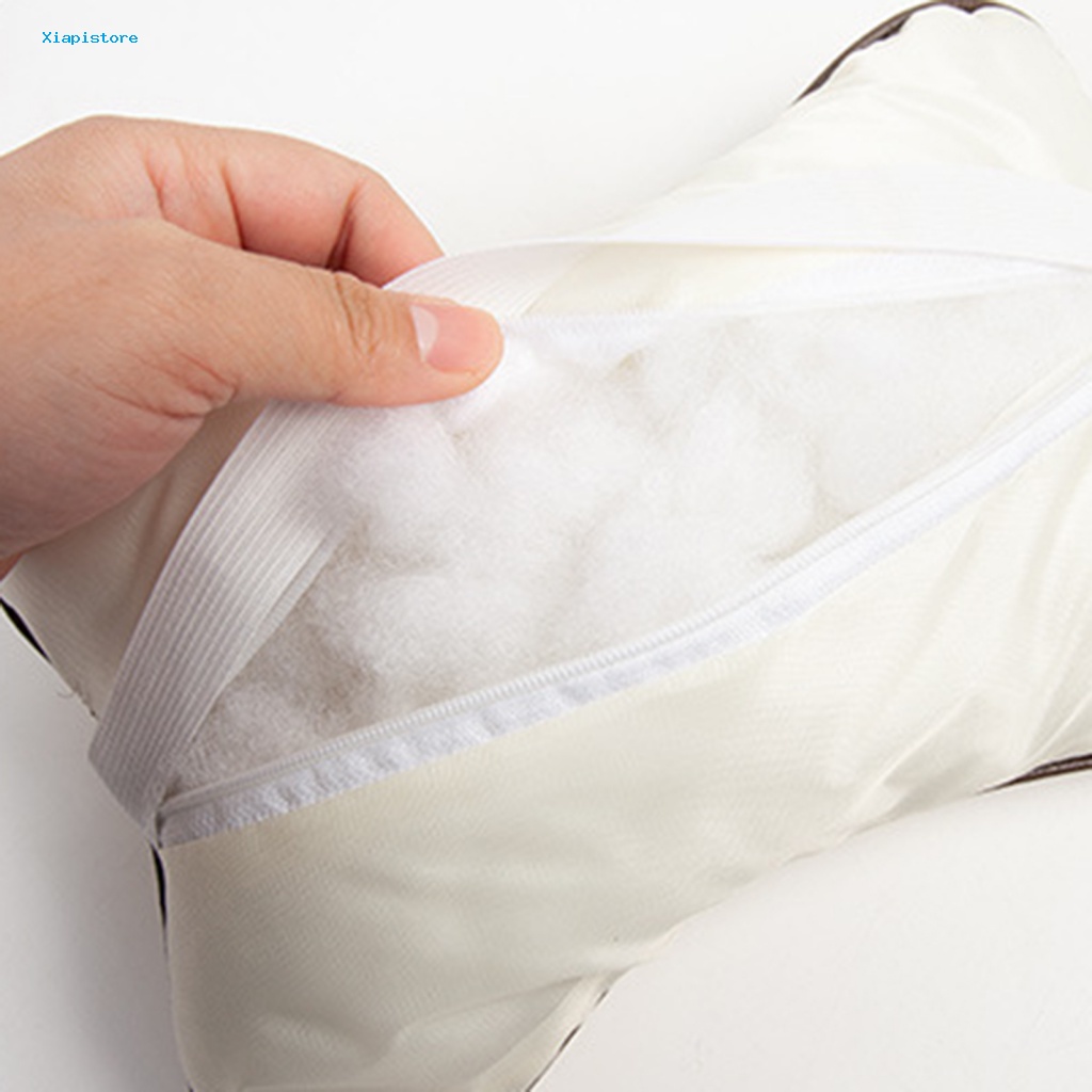 Gối Tựa Đầu Giả Da Hình Cục Xương Giảm Đau Thoải Mái Cho Xe Hơi