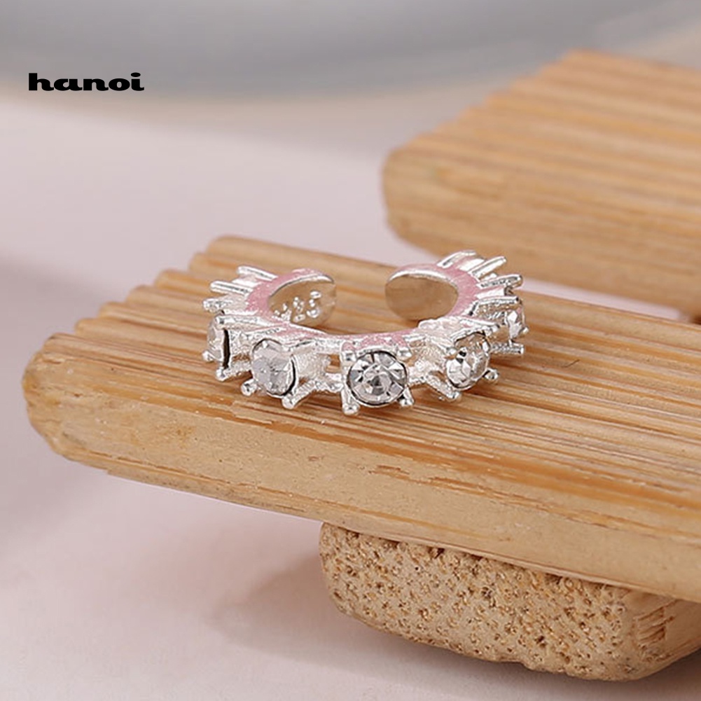 1 Khuyên Kẹp Vành Tai Đính Đá Thời Trang Nữ