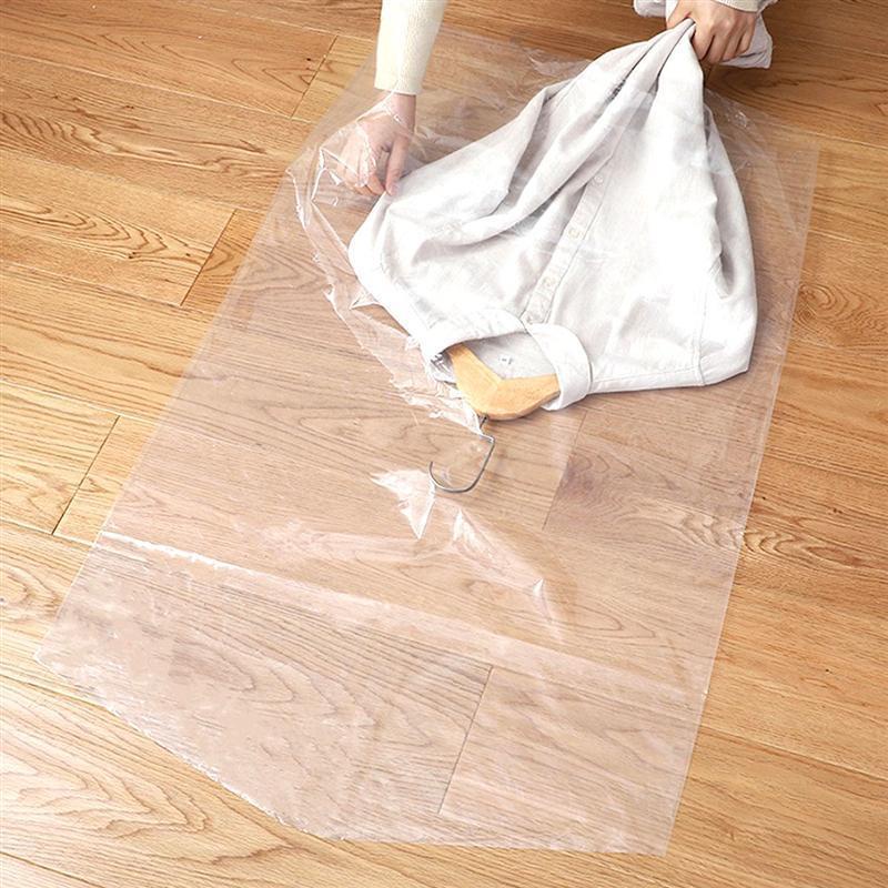 Combo, bộ 10 Túi ni lông nhựa trong suốt bảo quản mới quần áo treo tủ chống bụi, chống nước, côn trùng
