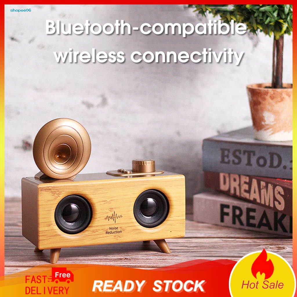 Loa Bluetooth Kiêm Đài FM Mini Để Bàn Trong Suốt Phong Cách Retro Cho Văn Phòng