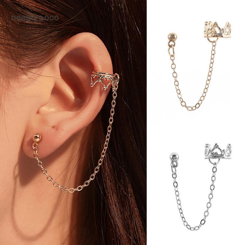 Beautycoco🍊Hoa Tai Hình Vương Miện Đính Đá Nhân Tạo Thời Trang