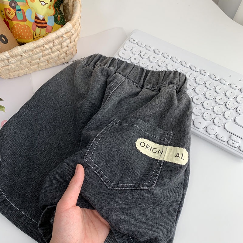 Quần Short Denim Mỏng Màu Gradient Phong Cách Mới 2023 Cho Bé Trai