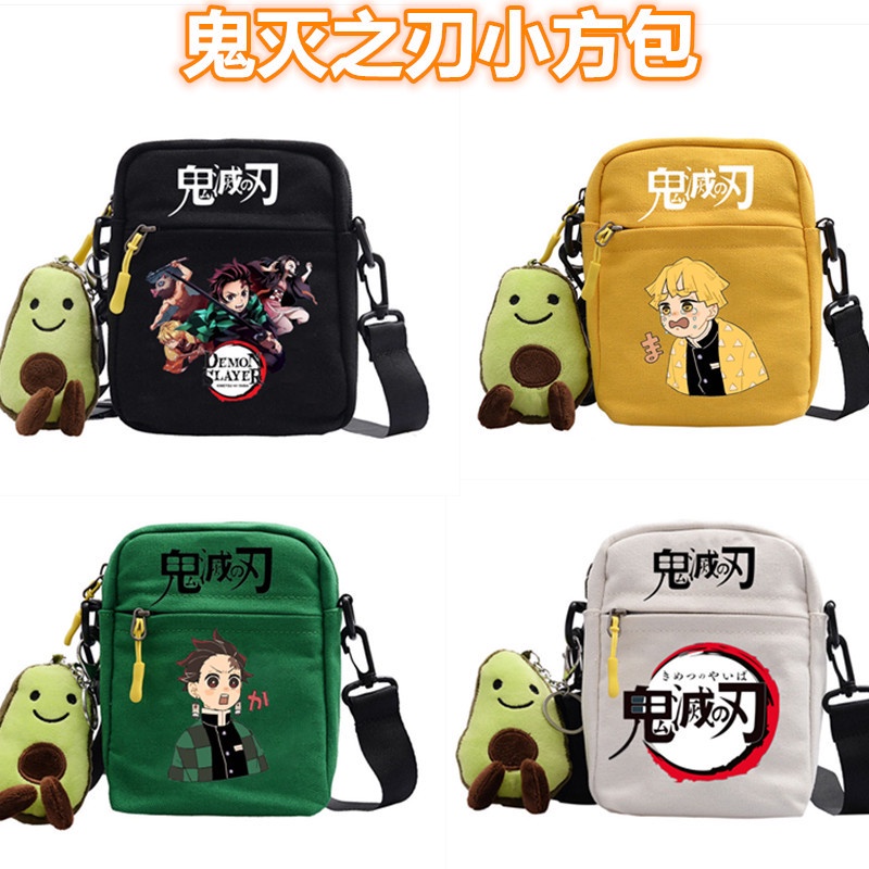 Túi Đeo Chéo Vải Canvas In Hình Anime Demon Slayer Kimetsu No Yaiba Thời Trang Cho Bé Trai Và Gái