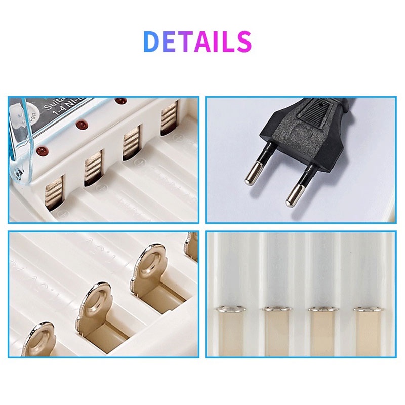 Bộ Sạc Pin AA / AAA 2 / 4 Ngăn AC 110V 220V Cho NI-MH / NI-CD AA AAA 1.2V