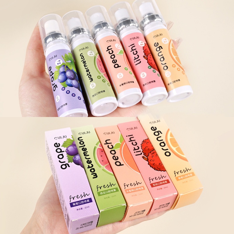 Cuiju Bình Xịt Miệng tươi Miệng điên bình xịt miệng sạch, trái cây fe7u