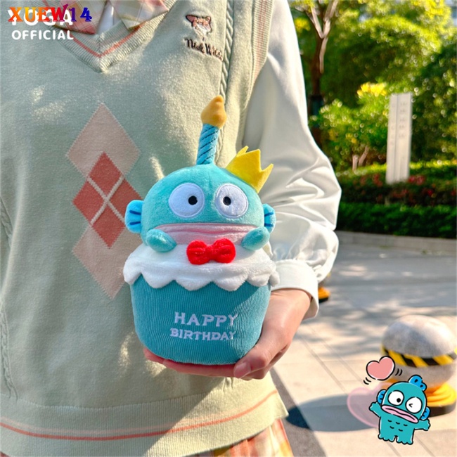 Ng birthday cake series búp bê sang trọng anime hangyodon plushie toy with birthday song đồ chơi sang trọng cho người hâm mộ quà tặng
