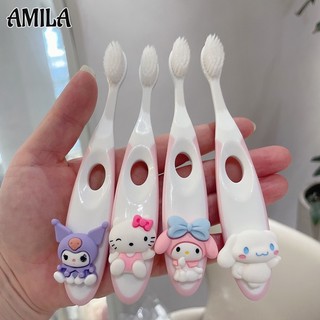 SANRIO Bàn Chải Đánh Răng Lông Mềm Hình Hoạt Hình Xinh Xắn Cho Bé 1-6 Tuổi