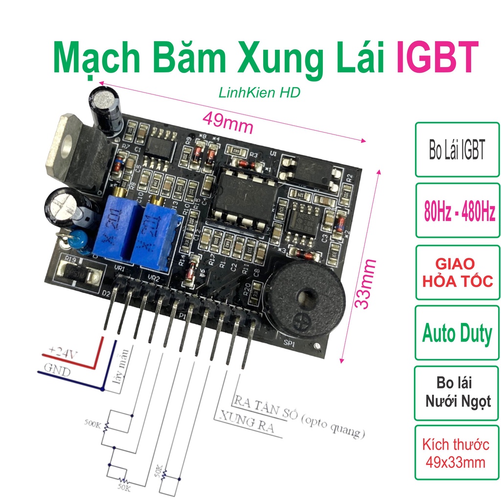 Mạch lái IGBT băm xung NE555 - LinhKien HD