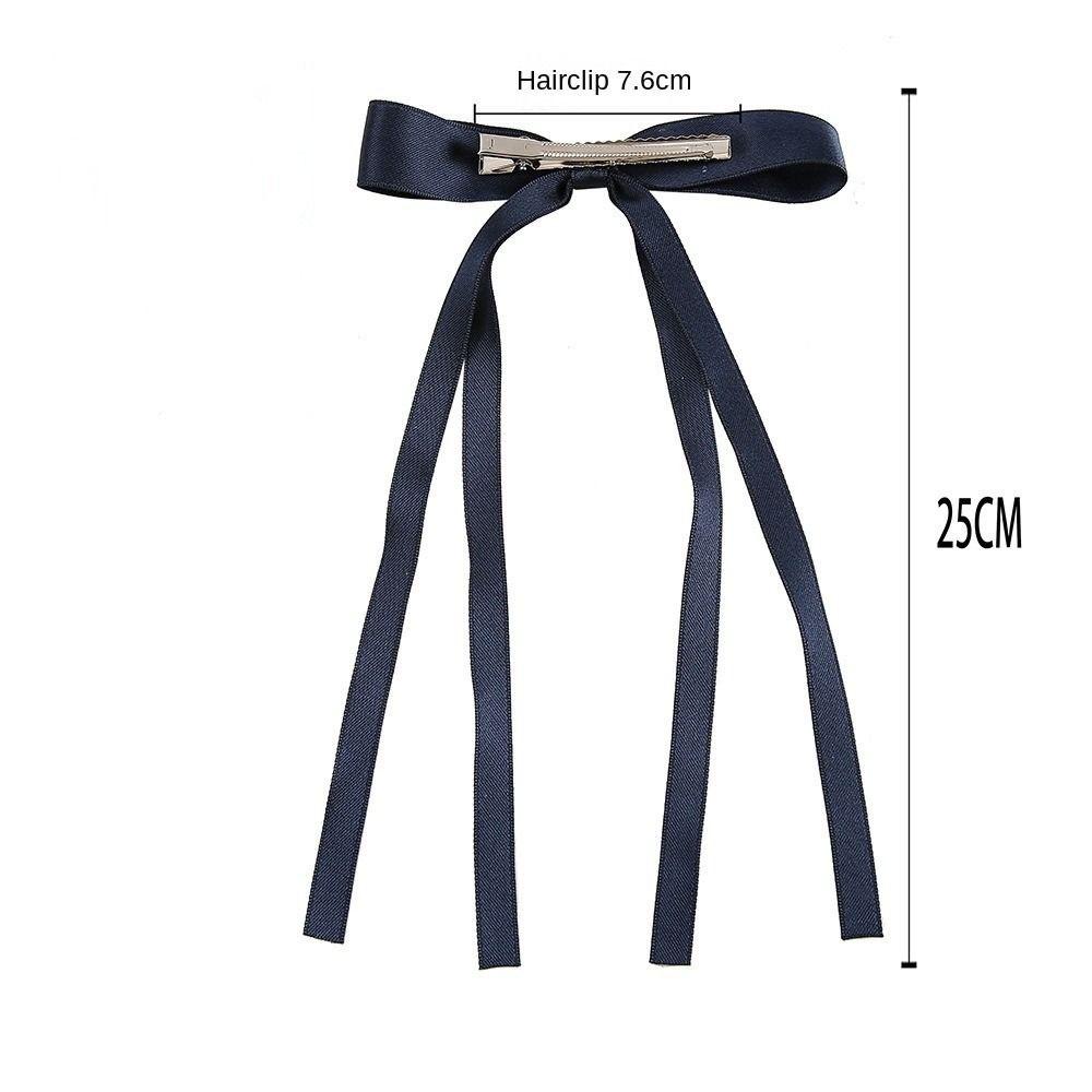 Set 2 Kẹp Tóc Nơ Ruy Băng Dài Màu Sắc Kẹo Ngọt Phong Cách Vintage Y2K