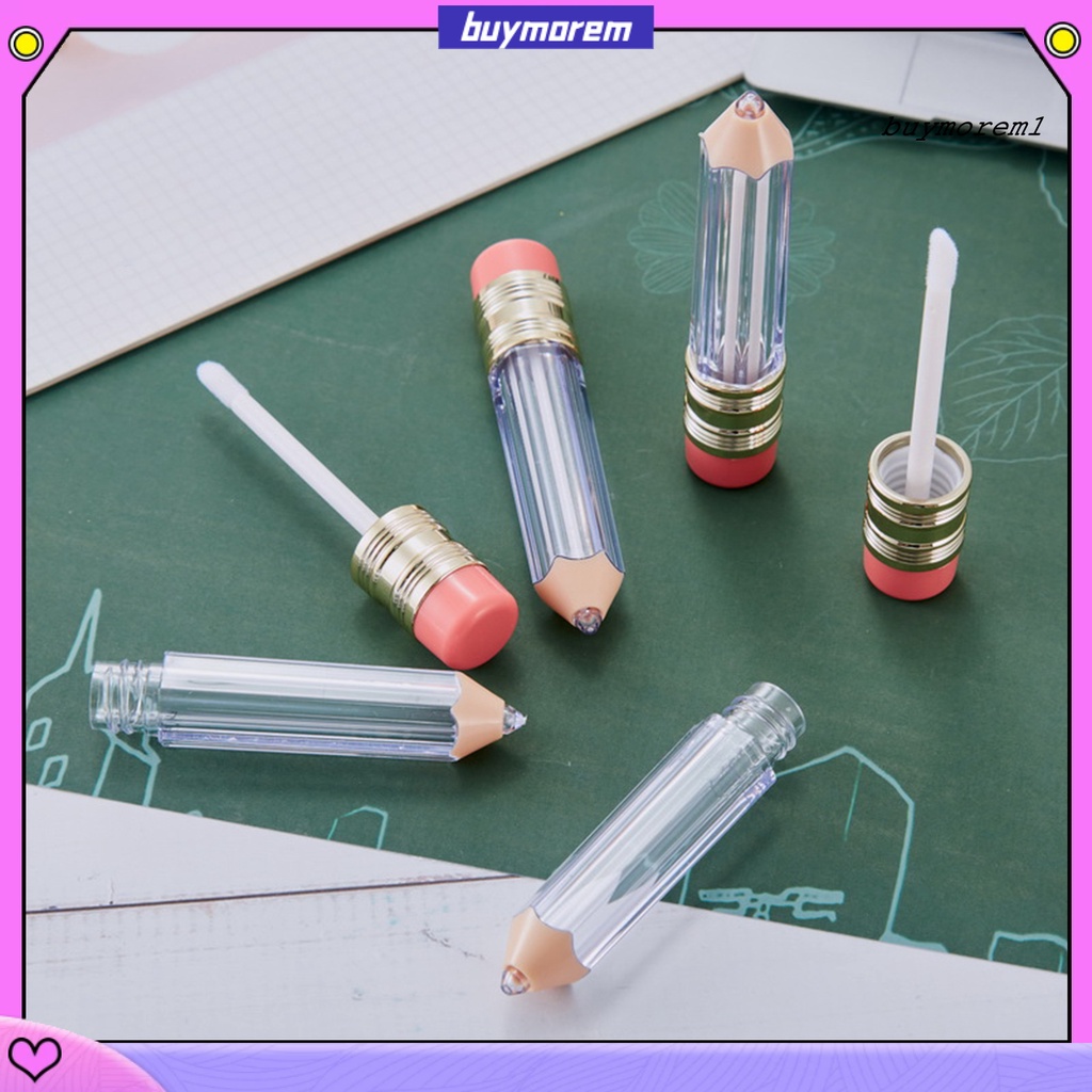 Bume * hộp đựng son dưỡng môi có thể nạp lại niêm phong tốt hình dạng bút chì mờ với cọ môi tự làm chai pha chế men môi rỗng cung cấp tại nhà