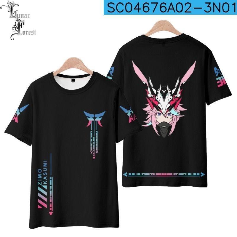 Áo Thun Tay Ngắn Cổ Tròn In Hình Trò Chơi Honkai Va Chạm 3 Yae Sakura Thời Trang Mùa Hè