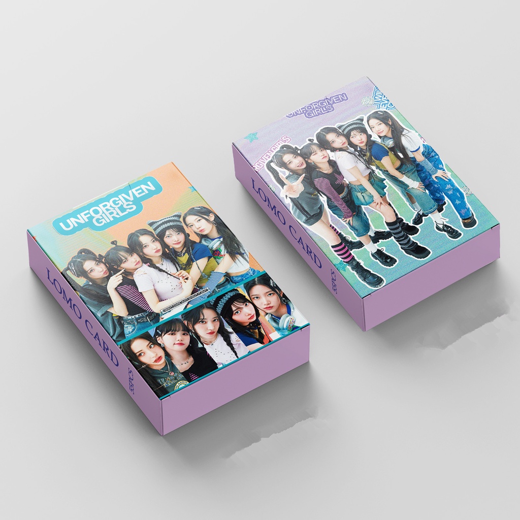 55pcs/box LE SSERAFIM UNFORGIVEN 1st Japan MINI Album Photocards Lesserafim Lomo Cards Kpop Postcards Collection Series New Arrivals