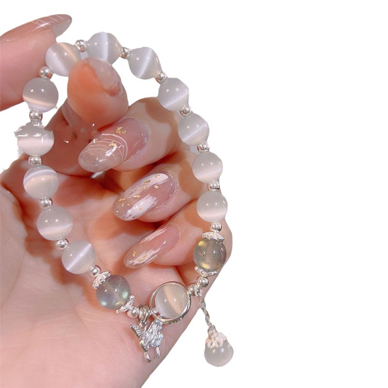 Vòng Tay Đá Mặt Trăng / Bướm Mắt Mèo Thời Trang Cho Nữ