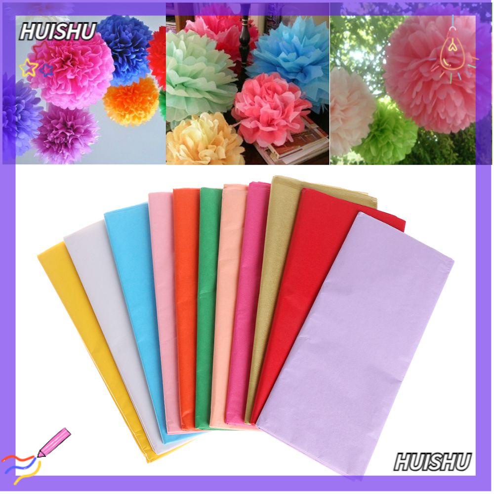 ✣HS✣ 10pcs/bag Wedding Origami DIY Flower Making Tissue Paper Gift Wrapping Packing Craft Decor Scrapbooking/Multicolor