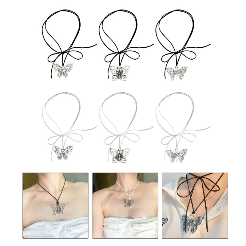 Vòng Cổ choker Mặt Hình Bướm Thời Trang Cho Nữ